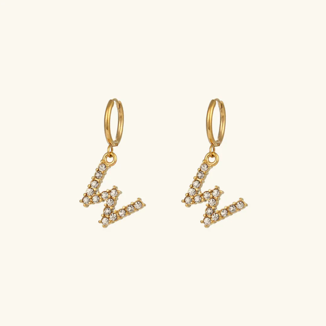 [Echo Fine]Wilhemina Initial Letter Earrings