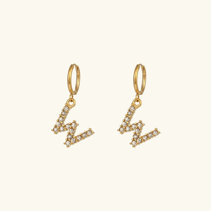 [Echo Fine]Wilhemina Initial Letter Earrings