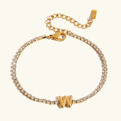 [Echo Fine]Avaria Bubble Letter Tennis Bracelet