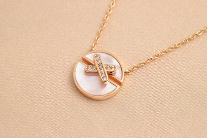 [ECHO ]JEUX DE ROSE GOLD DIAMOND NECKLACE