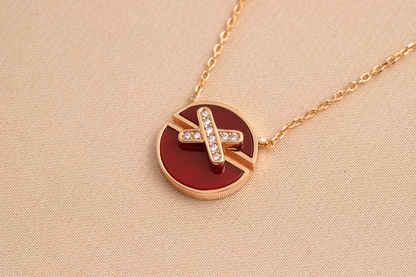 [ECHO ]JEUX DE PINK GOLD DIAMOND NECKLACE