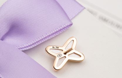 [ECHO ]JEUX DE WHITE MOP ROSE GOLD DIAMOND EARRINGS