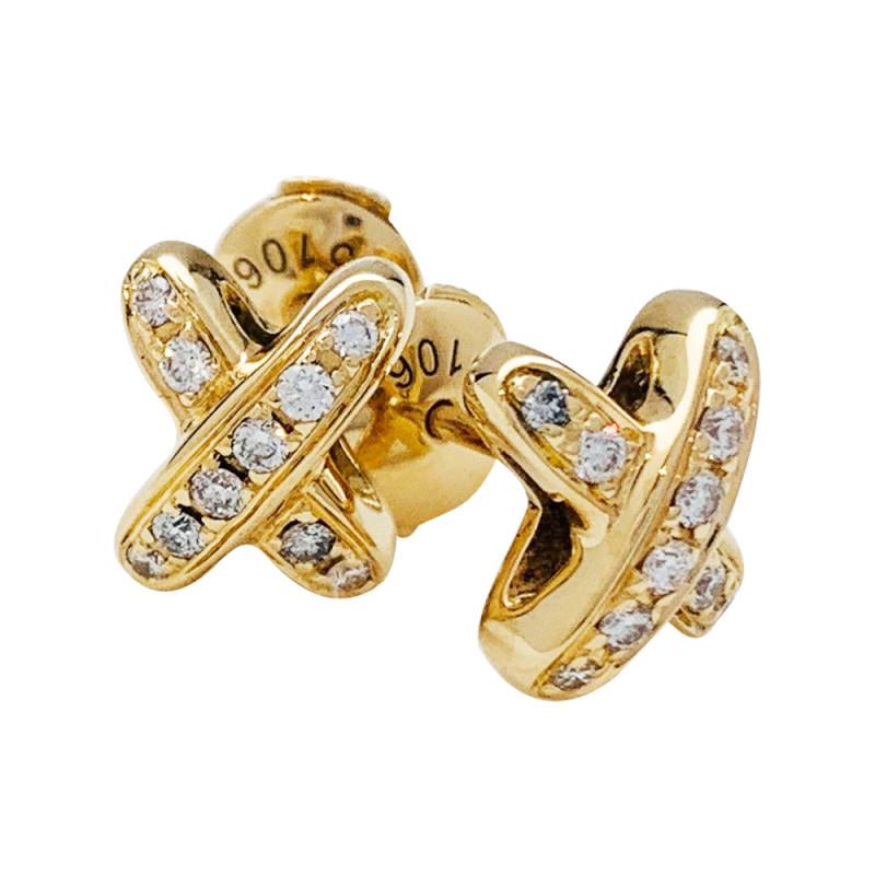 [ECHO ]JEUX DE GOLD DIAMOND EARRINGS