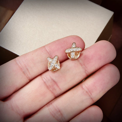 [ECHO ]JEUX DE GOLD DIAMOND EARRINGS