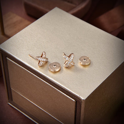 [ECHO ]JEUX DE GOLD DIAMOND EARRINGS