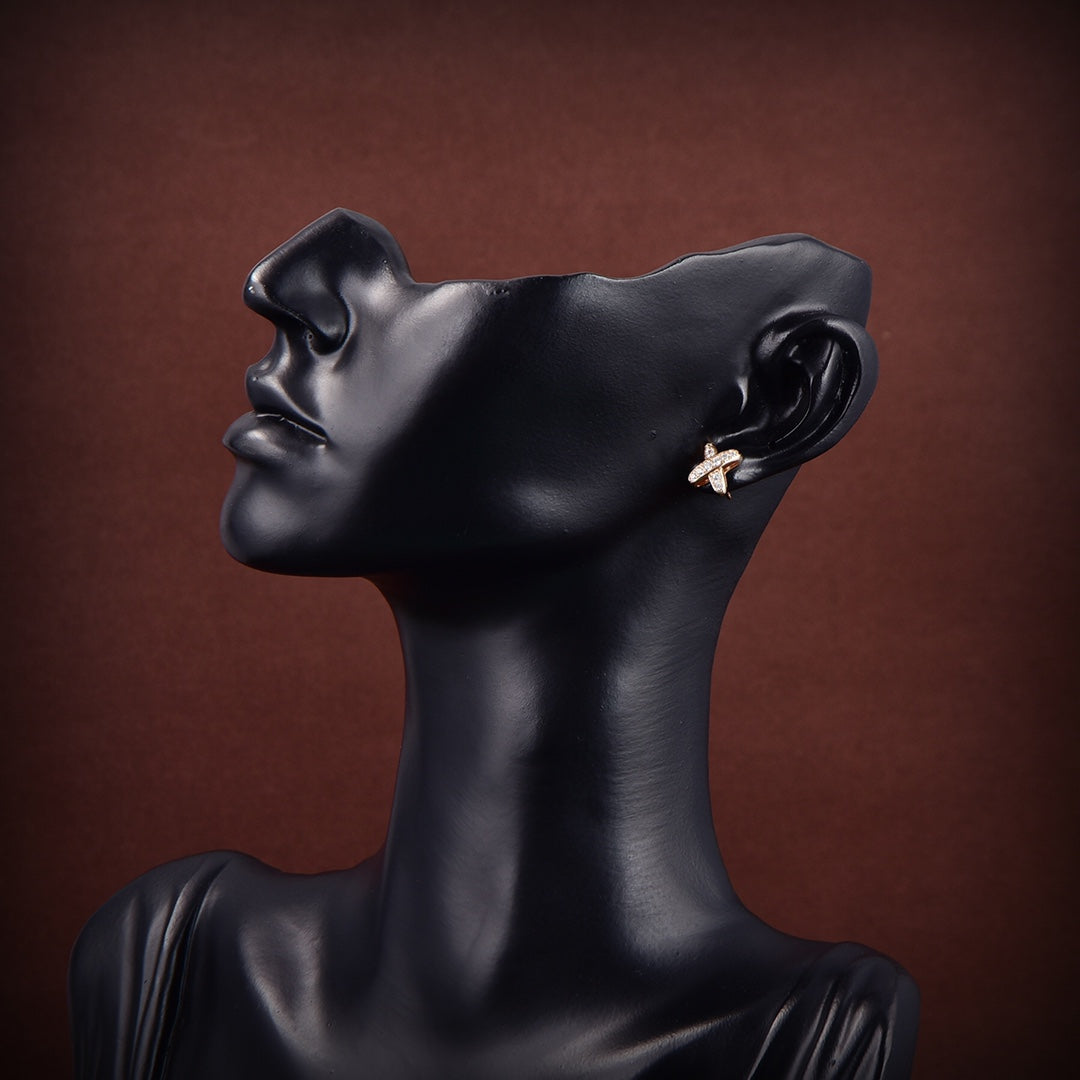 [ECHO ]JEUX DE GOLD DIAMOND EARRINGS