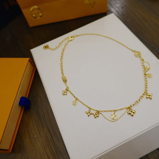 [ECHO ]BLOOMING SUPPLE NECKLACE BRASS