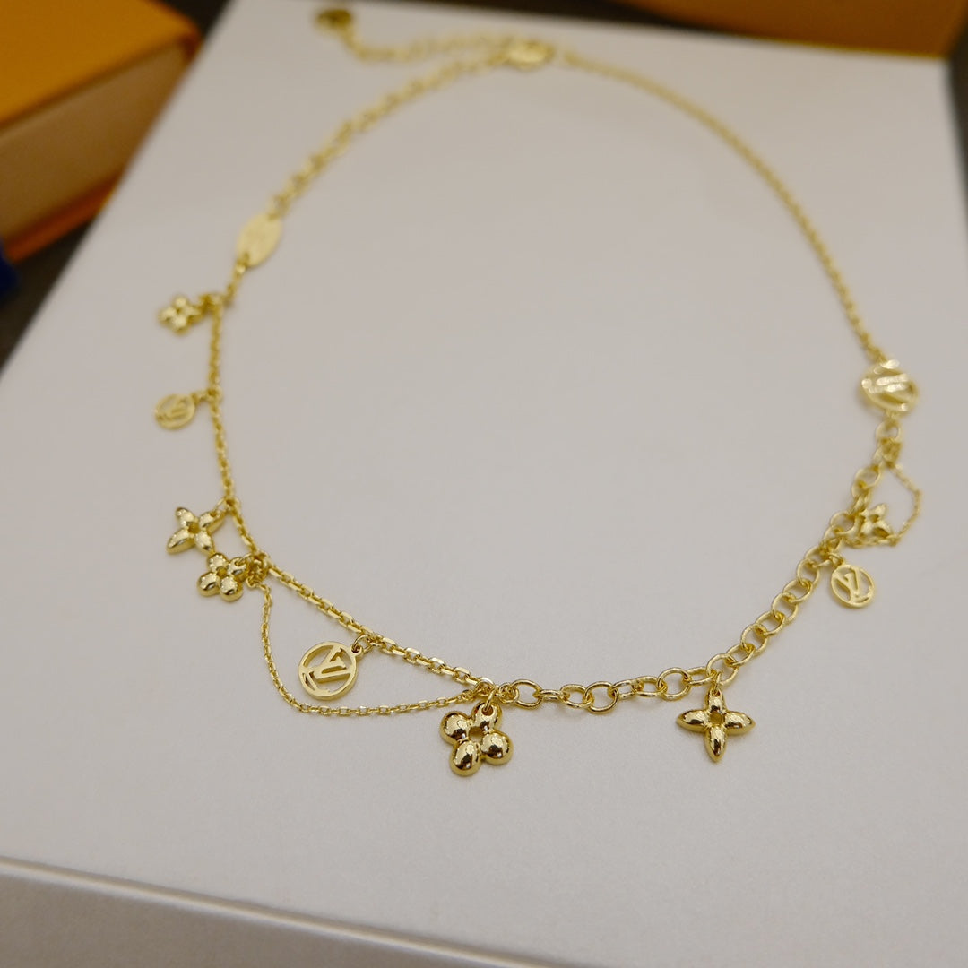 [ECHO ]BLOOMING SUPPLE NECKLACE BRASS