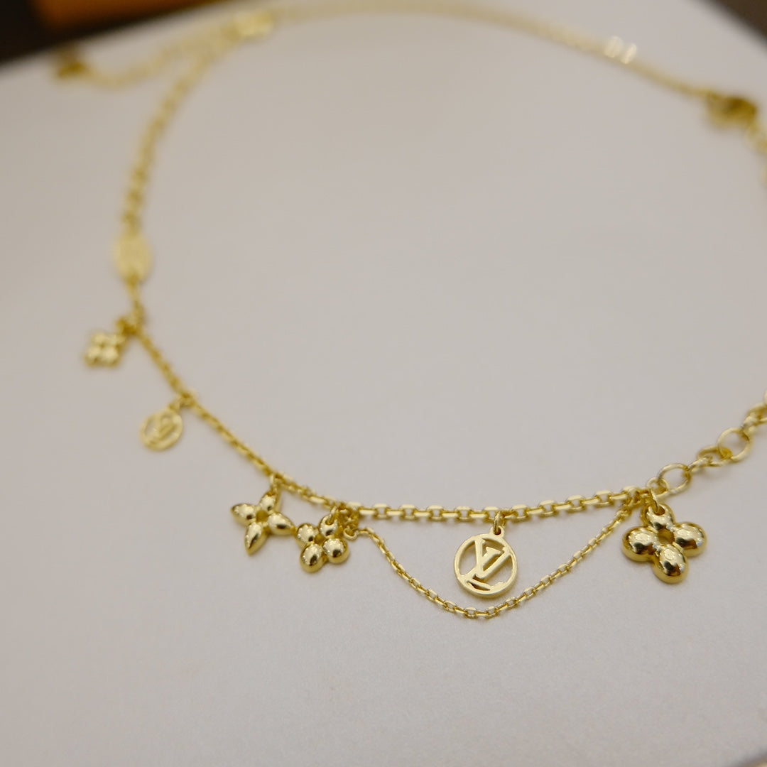 [ECHO ]BLOOMING SUPPLE NECKLACE BRASS
