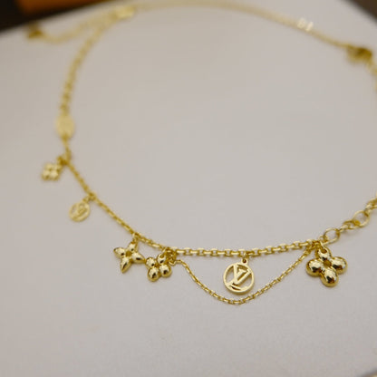 [ECHO ]BLOOMING SUPPLE NECKLACE BRASS