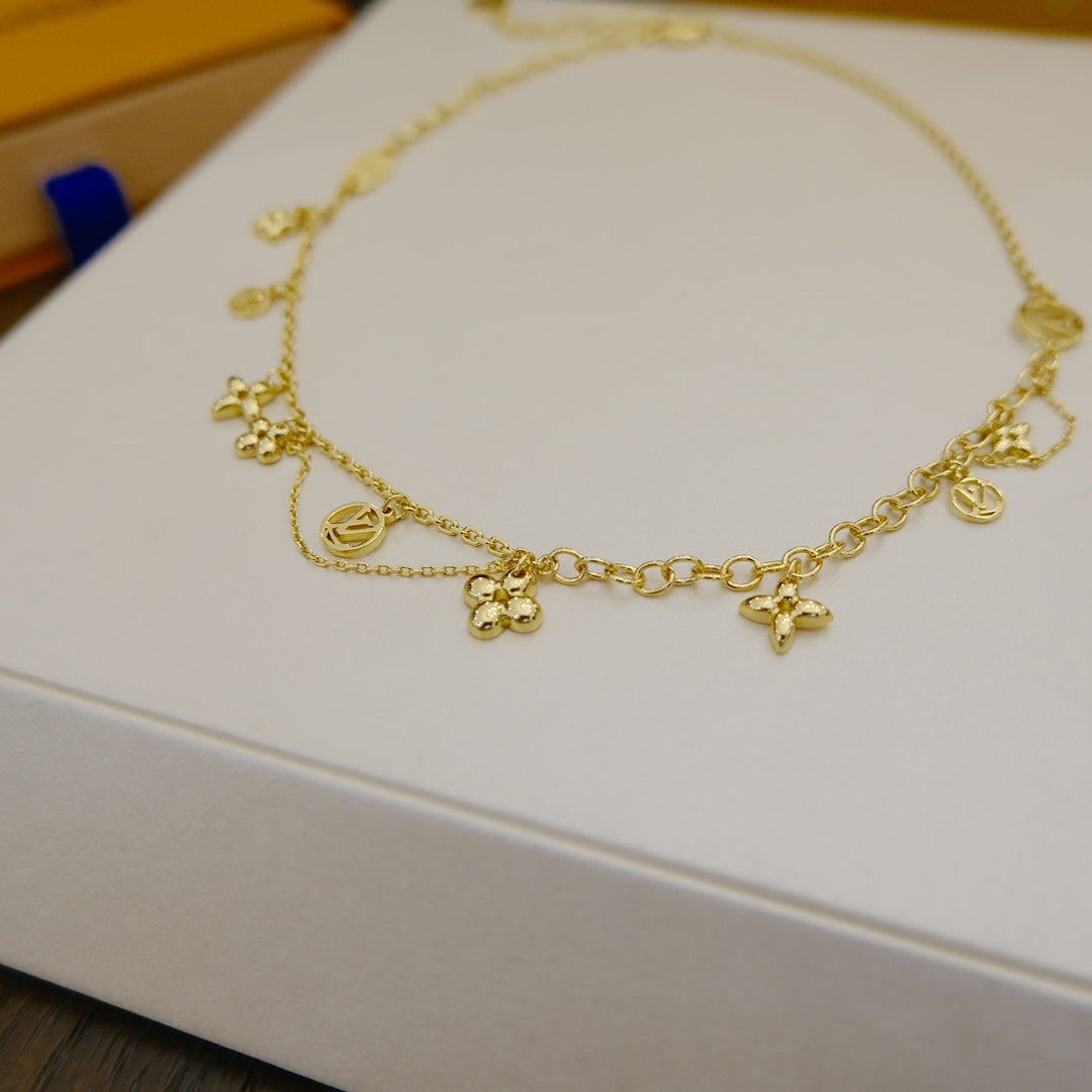 [ECHO ]BLOOMING SUPPLE NECKLACE BRASS