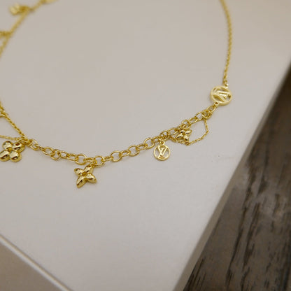 [ECHO ]BLOOMING SUPPLE NECKLACE BRASS