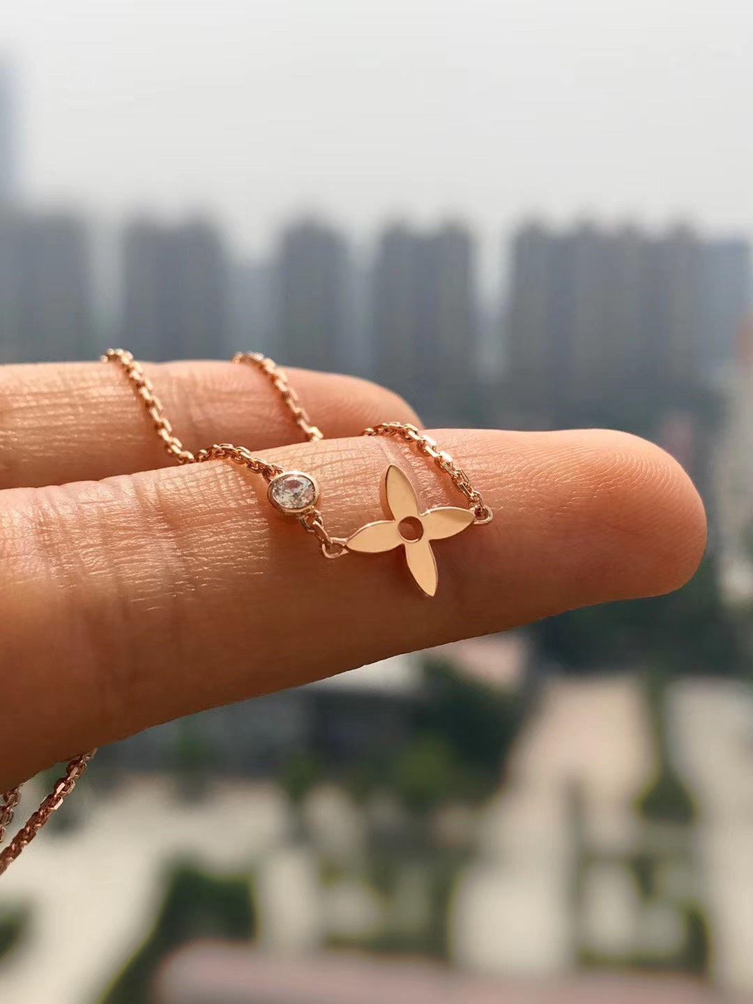 [ECHO ]BLOSSOM PENDANT PINK GOLD AND DIAMOND