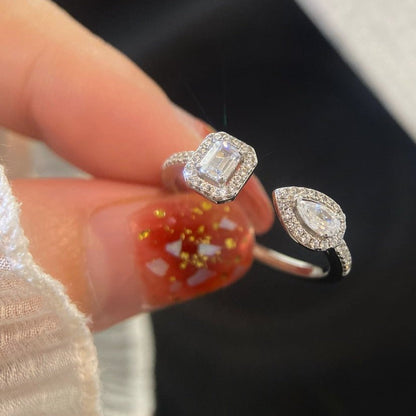 [ECHO]MY TWIN TOI & MOI SILVER DIAMOND RING