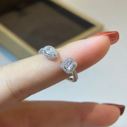 [ECHO]MY TWIN TOI & MOI SILVER DIAMOND RING