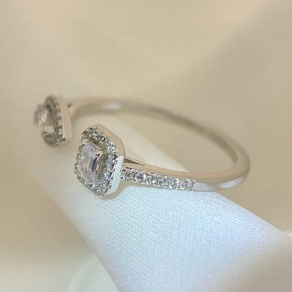 [ECHO]MY TWIN TOI & MOI SILVER DIAMOND RING