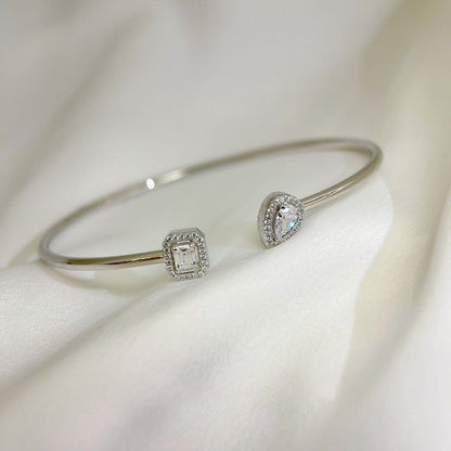 [ECHO]JONC FLEX MY TWIN TOI & MOI SILVER DIAMOND BRACELET