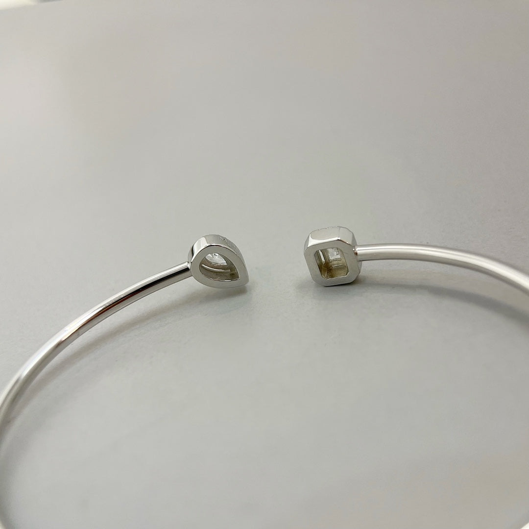 [ECHO]JONC FLEX MY TWIN TOI & MOI SILVER DIAMOND BRACELET