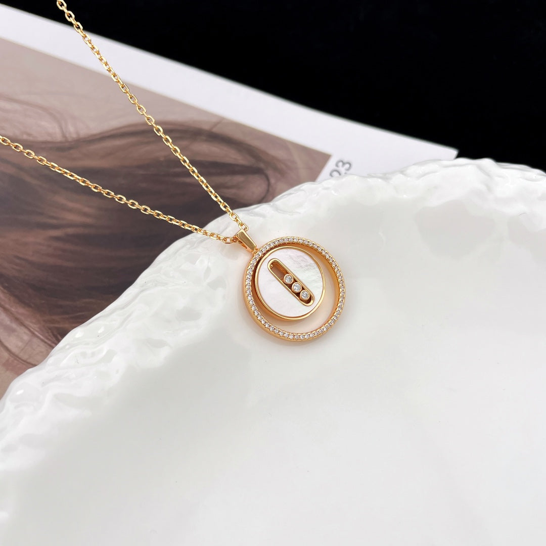 [ECHO]LUCKY MOVE MM NACRE BLANCHE DIAMOND NECKLACE