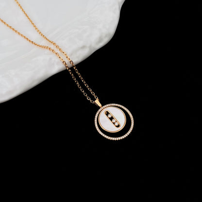 [ECHO]LUCKY MOVE MM NACRE BLANCHE DIAMOND NECKLACE