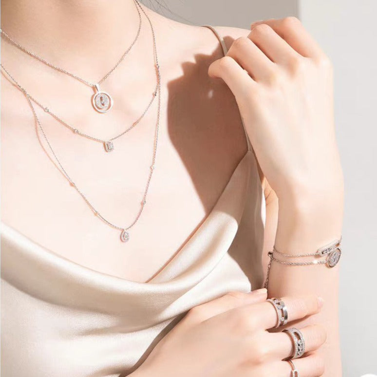 [ECHO]LUCKY MOVER PM PAVED NECKLACE