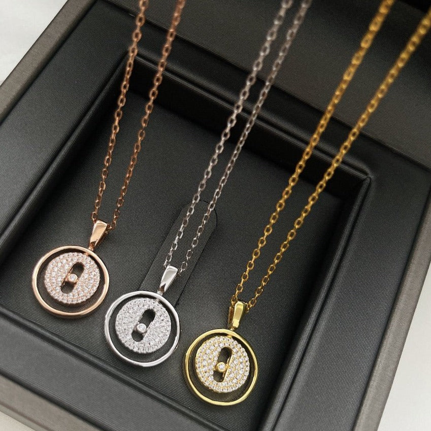 [ECHO]LUCKY MOVER PM PAVED NECKLACE