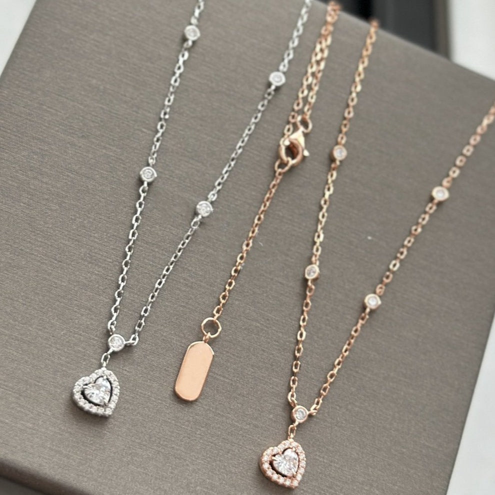 [ECHO]JOY HEART DIAMOND NECKLACE