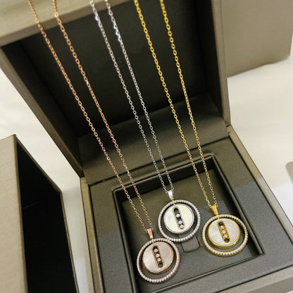 [ECHO]LUCKY MOVE MM NACRE BLANCHE DIAMOND NECKLACE