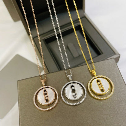 [ECHO]LUCKY MOVE MM NACRE BLANCHE DIAMOND NECKLACE