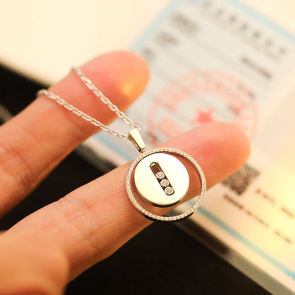[ECHO]LUCKY MOVE MM SILVER DIAMOND NECKLACE