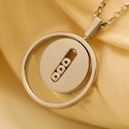 [ECHO]LUCKY MOVE MM SILVER DIAMOND NECKLACE