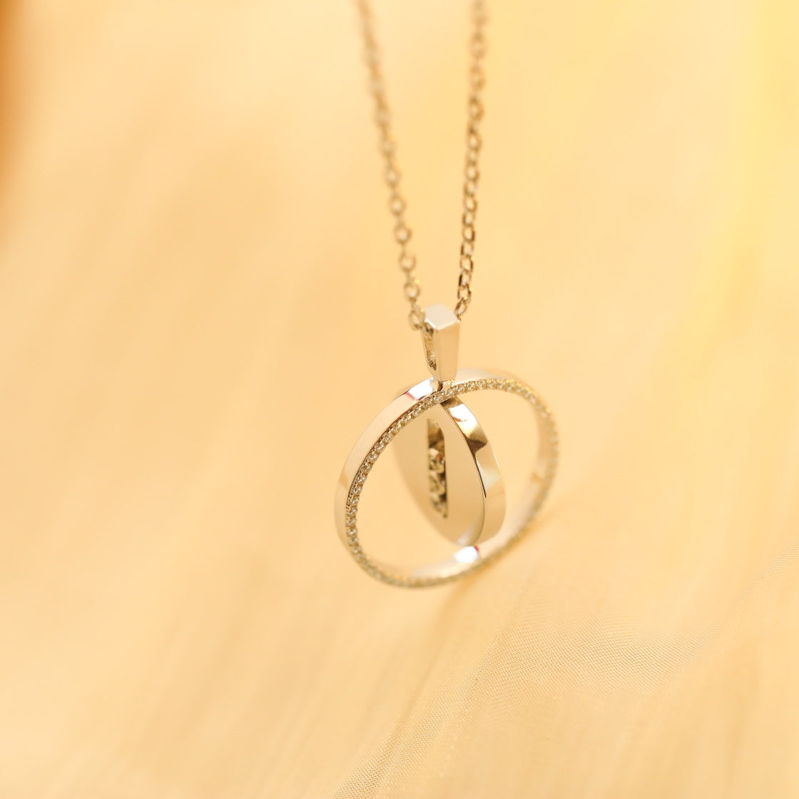 [ECHO]LUCKY MOVE MM SILVER DIAMOND NECKLACE