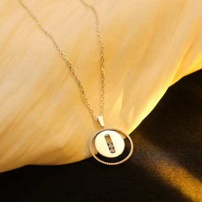 [ECHO]LUCKY MOVE MM SILVER DIAMOND NECKLACE