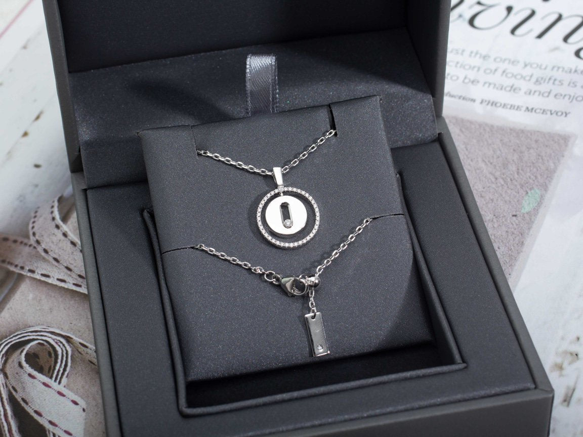 [ECHO]LUCKY MOVE PM NECKLACE SILVER DIAMOND