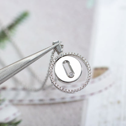 [ECHO]LUCKY MOVE PM NECKLACE SILVER DIAMOND