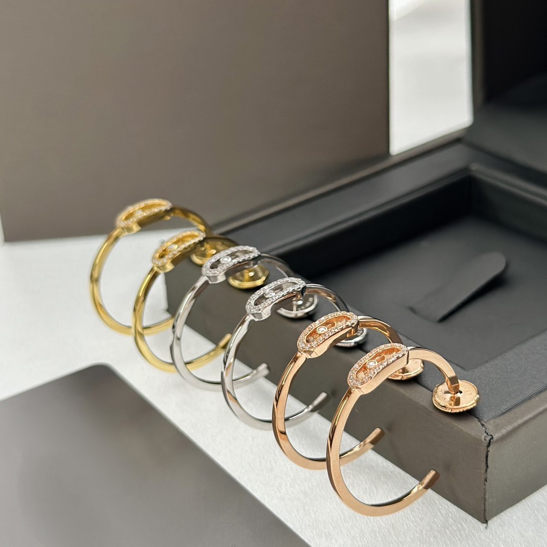 [ECHO]CREOLES MOVE UNO PM DIAMOND EARRINGS