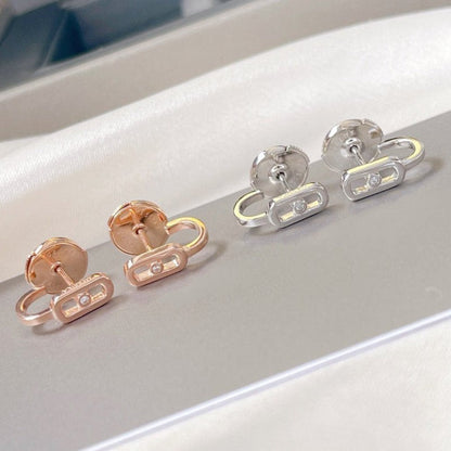 [ECHO]CREOLES MOVE UNO MINI 1 DIAMOND EARRINGS