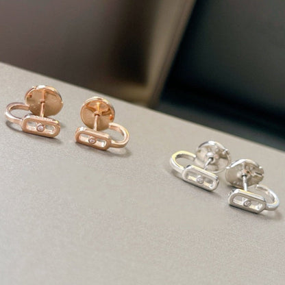 [ECHO]CREOLES MOVE UNO MINI 1 DIAMOND EARRINGS