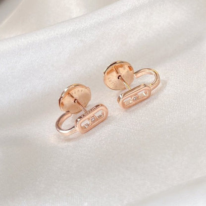 [ECHO]CREOLES MOVE UNO MINI 1 DIAMOND EARRINGS