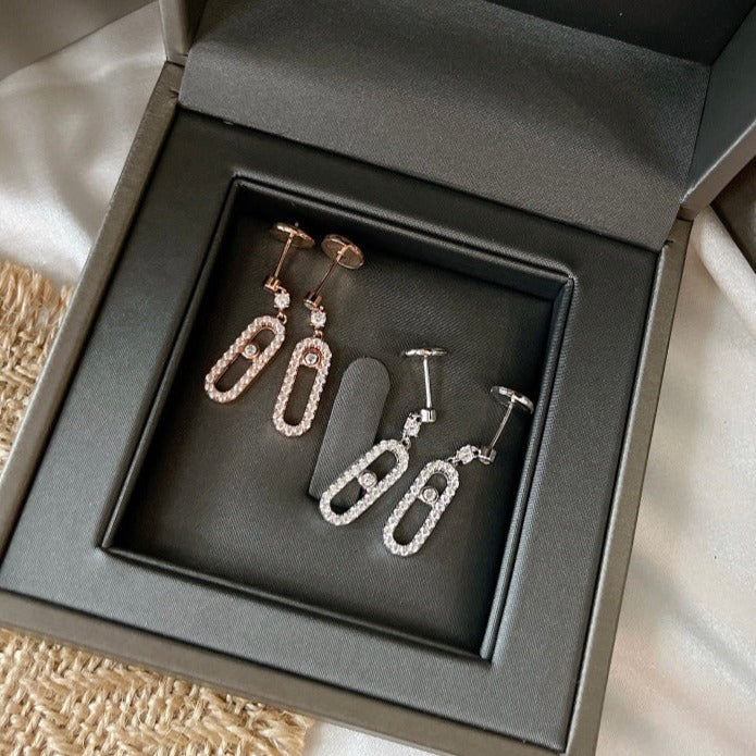 [ECHO]DORMEUSES MOVE UNO DIAMOND EARRINGS