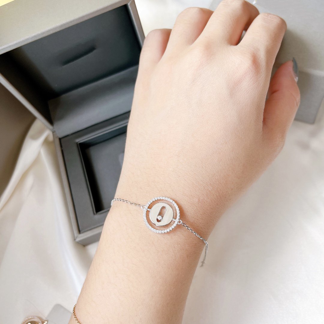 [ECHO]LUCKY MOVE PAVED DIAMOND BRACELET