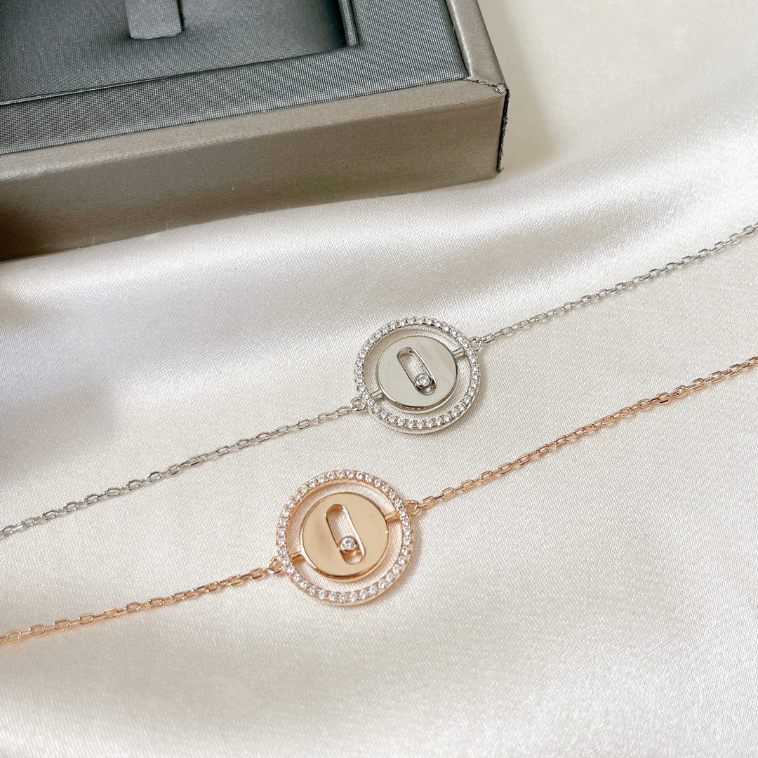 [ECHO]LUCKY MOVE PAVED DIAMOND BRACELET