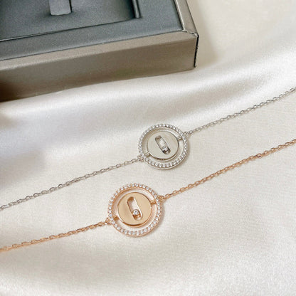[ECHO]LUCKY MOVE PAVED DIAMOND BRACELET