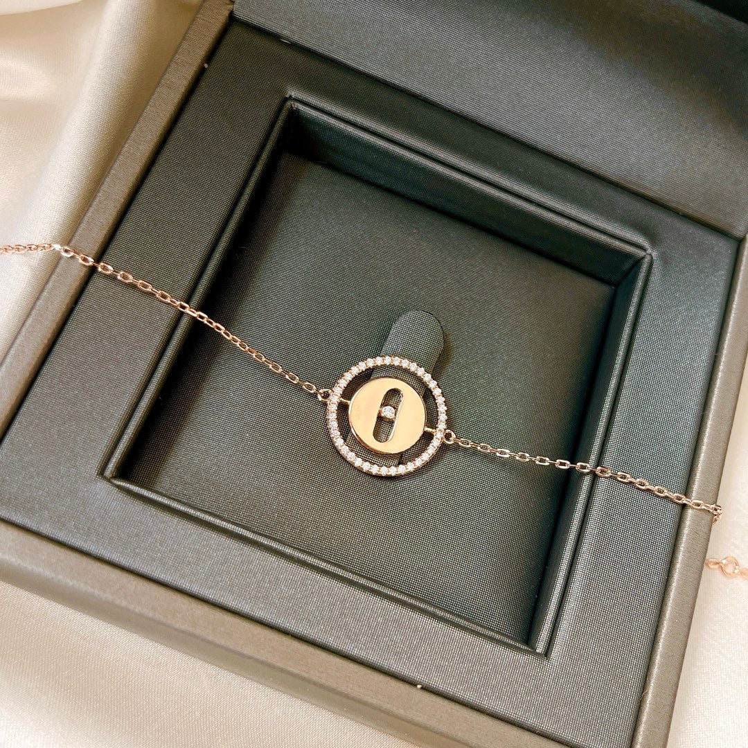 [ECHO]LUCKY MOVE PAVED DIAMOND BRACELET