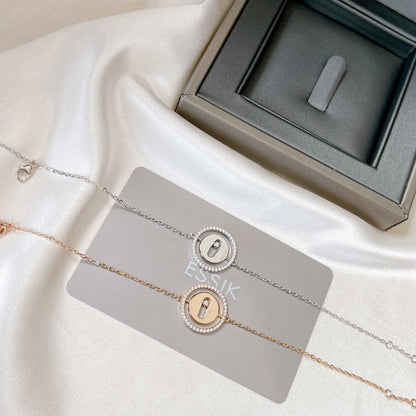 [ECHO]LUCKY MOVE PAVED DIAMOND BRACELET