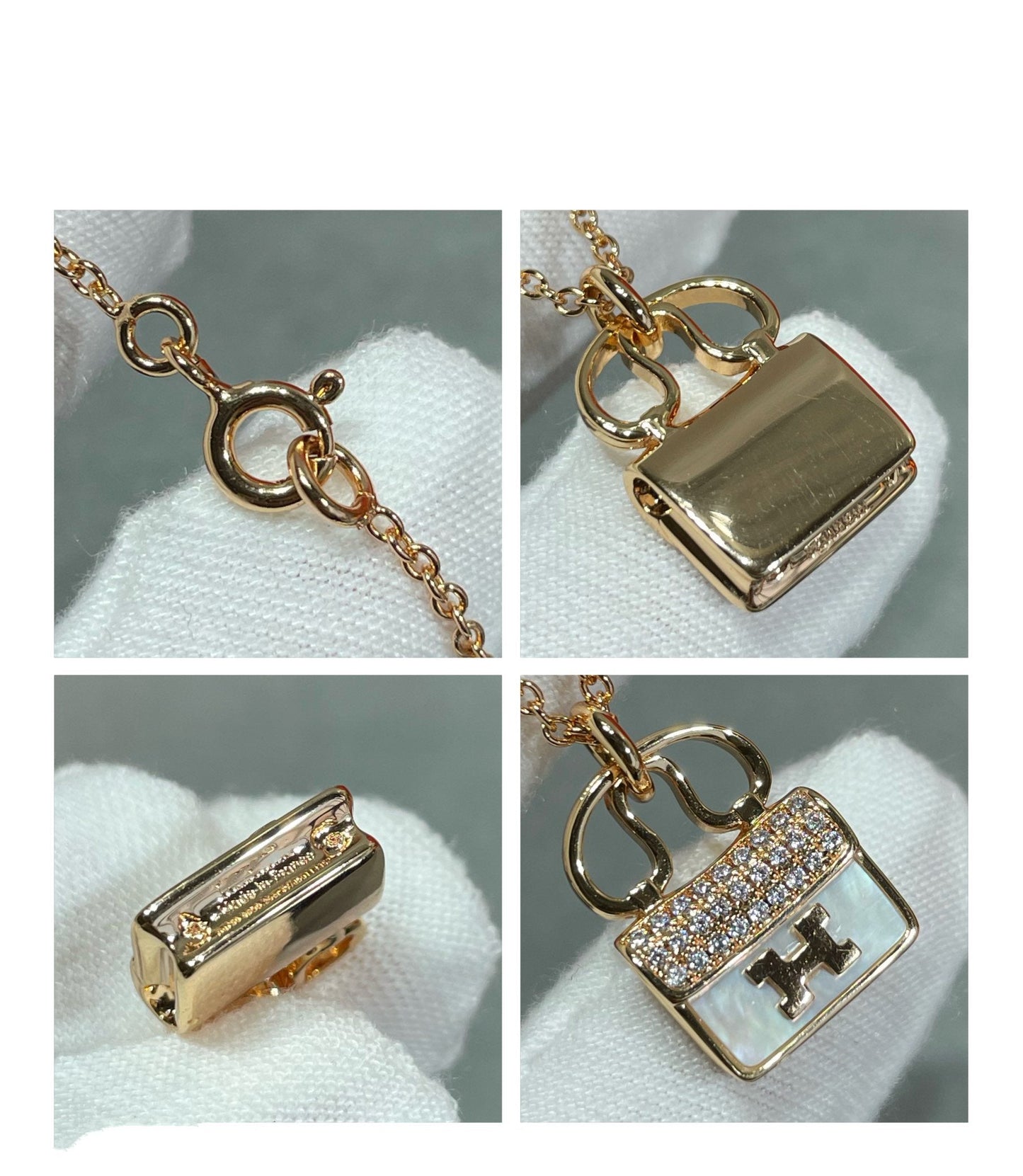 [ECHO ]H CIRCE MOISSANITE PENDANT NECKLACE GOLD