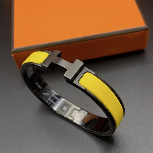 [ECHO ]CLIC HM SO BLACK YELLOW BRACELET
