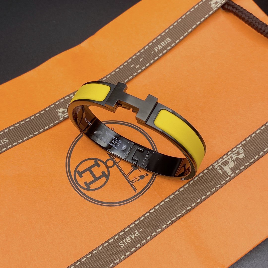 [ECHO ]CLIC HM SO BLACK YELLOW BRACELET
