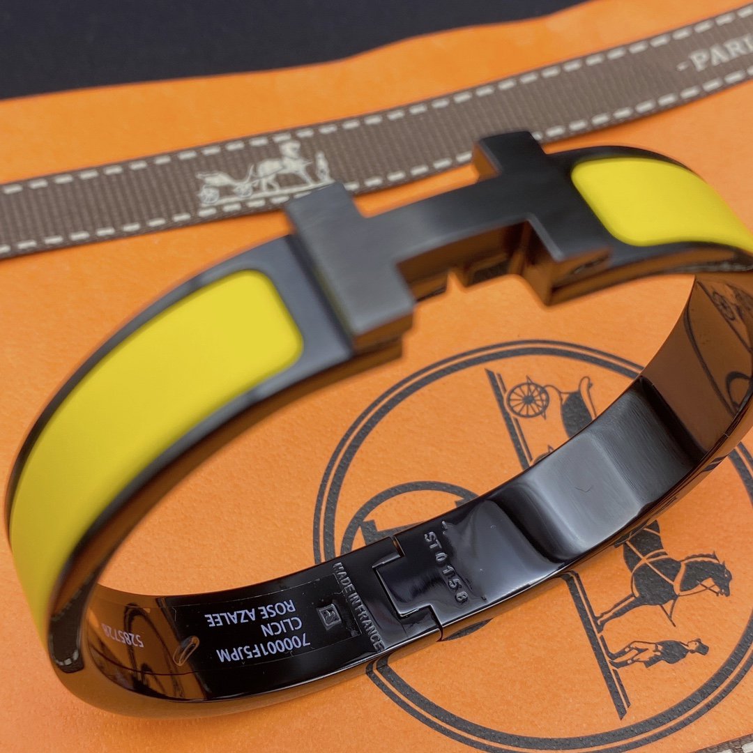 [ECHO ]CLIC HM SO BLACK YELLOW BRACELET