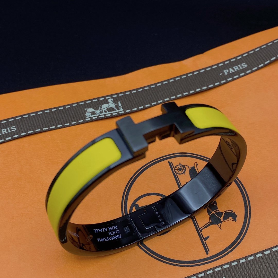 [ECHO ]CLIC HM SO BLACK YELLOW BRACELET